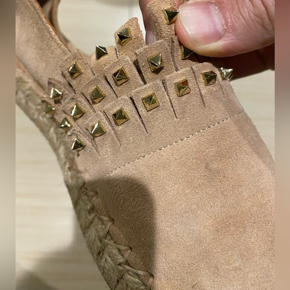 Valentino Rockstud Suede Leather Espadrille Flats - Picture 3 of 7